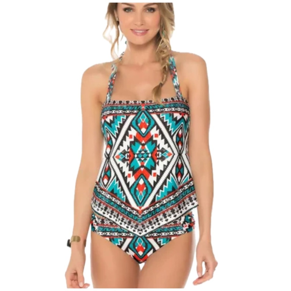 Becca By Rebecca Virtue Aztec Mix Sized Tankini